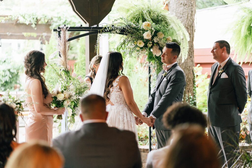 Wedding ceremony at Townley House Micro Wedding Venue in Eadton PA