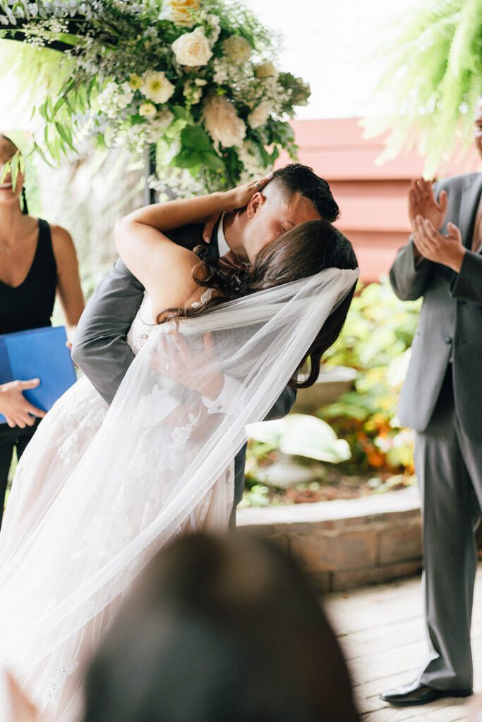 Wedding ceremony at Townley House Micro Wedding Venue in Eadton PA