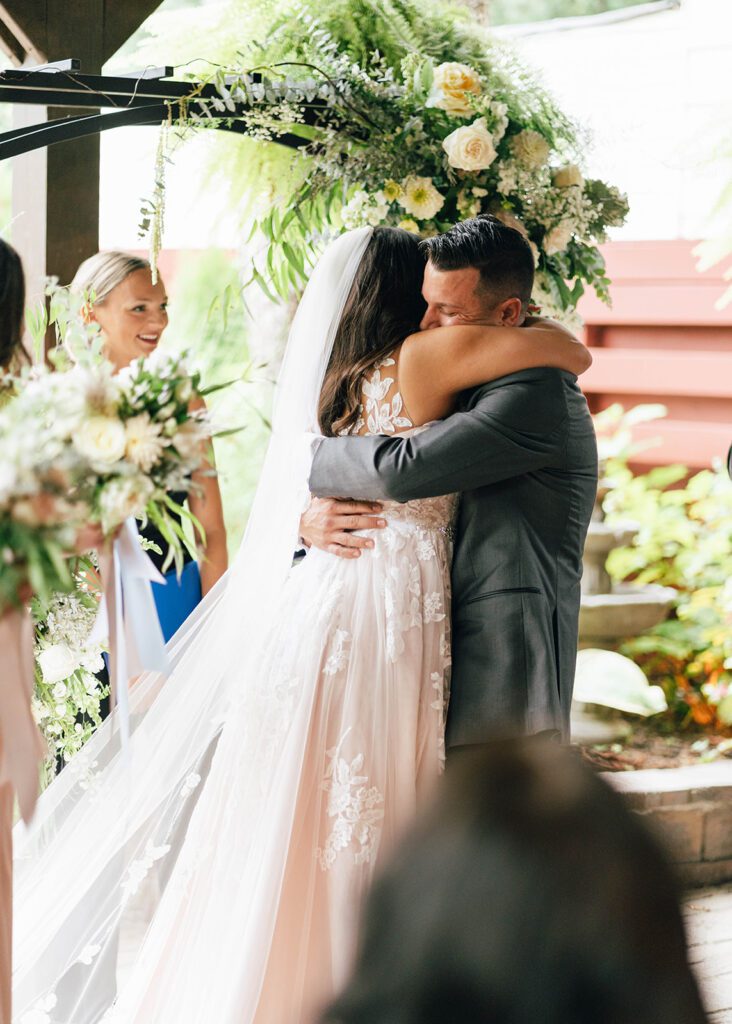 Wedding ceremony at Townley House Micro Wedding Venue in Eadton PA