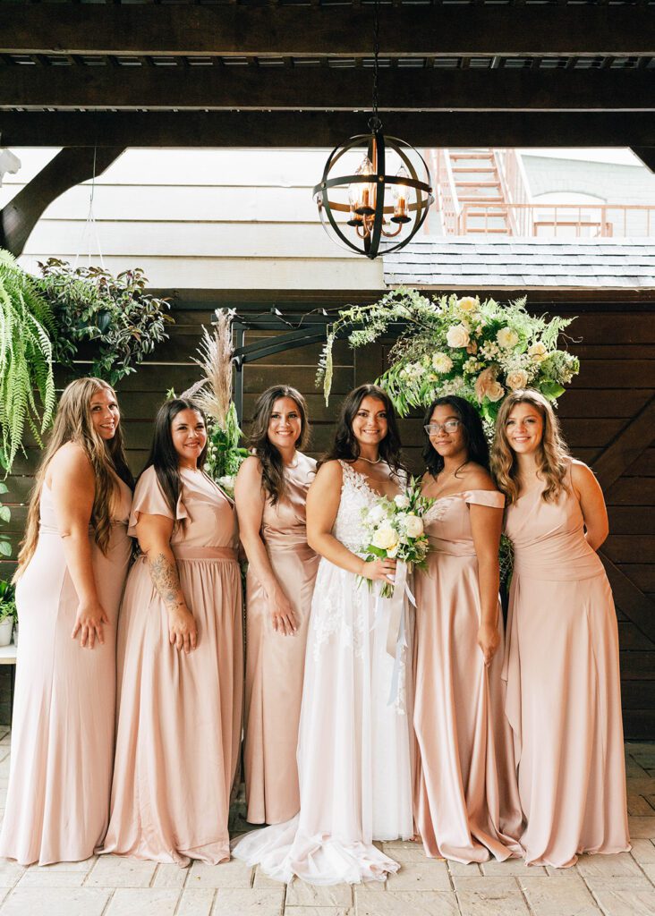 Bride and bridesmaids photos from micro wedding in PA