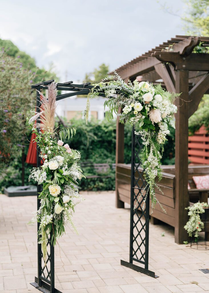 Wedding ceremony at Townley House Micro Wedding Venue in Eadton PA