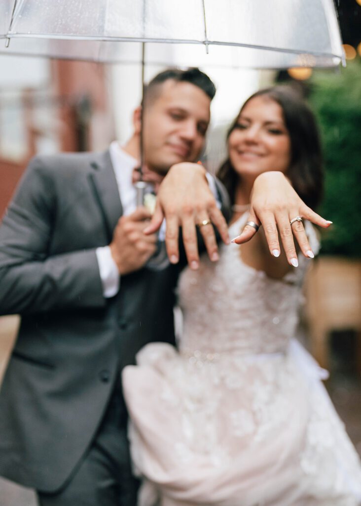 Bride and groom portraits from a Pennsylvania micro wedding