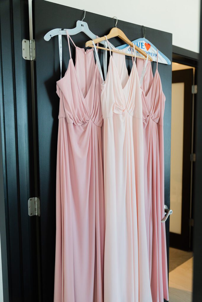 Pink bridesmaids dresses