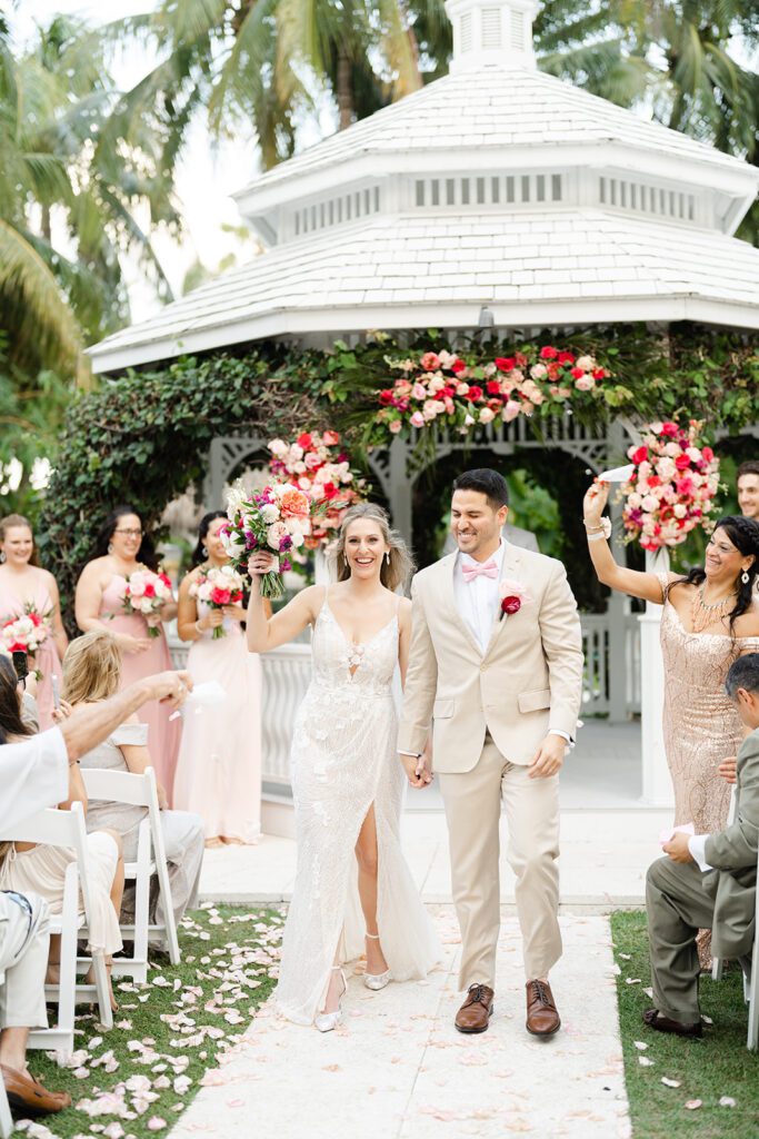 Tropical inspired wedding ceremony at The Palms Hotel and Spa in Miami