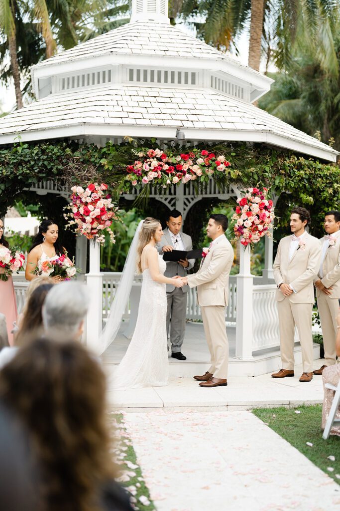 Tropical inspired wedding ceremony at The Palms Hotel and Spa in Miami