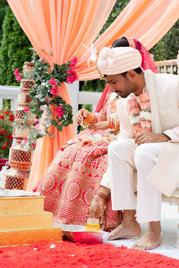 Colorful Indian wedding ceremony at The Mansion on Main Street - New Jersey Wedding